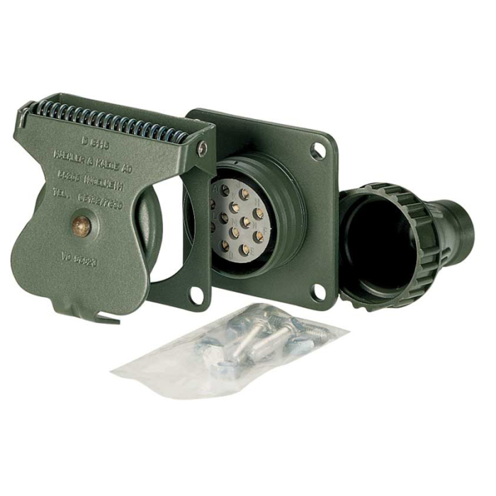 12 Pole Military Socket Kit Male Contacts- NW17 Interface 12 Pole Military Socket Kit Male Contacts- NW17 Interface