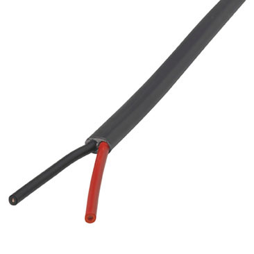 Thin Wall Flat Twin 0.50mm Black - Red & Black Inner 500m Thin Wall Flat Twin 0.50mm Black - Red & Black Inner 500m