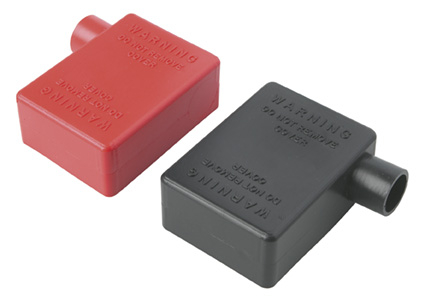 PVC Red Battery Term Cover 90 Deg LH For 60 - 70mm² Cable PVC Red Battery Term Cover 90 Deg LH For 60 - 70mm² Cable