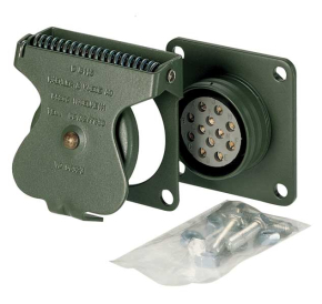 12 Pole Military Socket Kit With Male Contacts