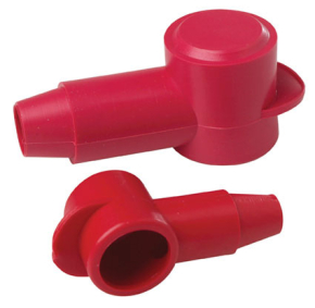 PVC Red Ring Terminal Cover D Shape For 11.2mm Ø Cable