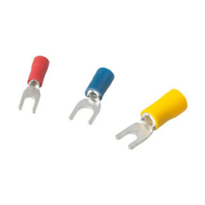 Red Pre Insulated 3mm Fork For 0.25 - 1.5mm² Cable